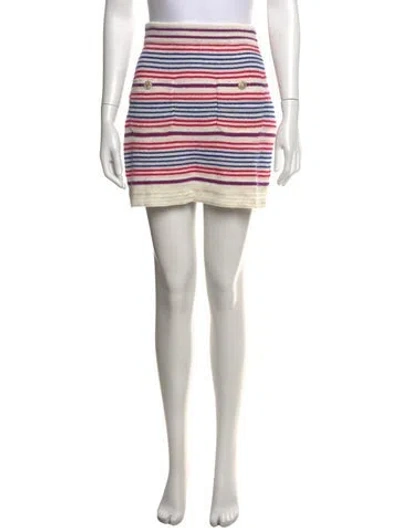 Pre-owned Chanel 2019 Mini Skirt W/ Tags In Metallic/neutrals