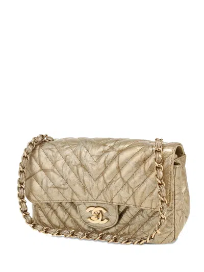 Pre-owned Chanel 2019 Mini Timeless Shoulder Bag In Gold