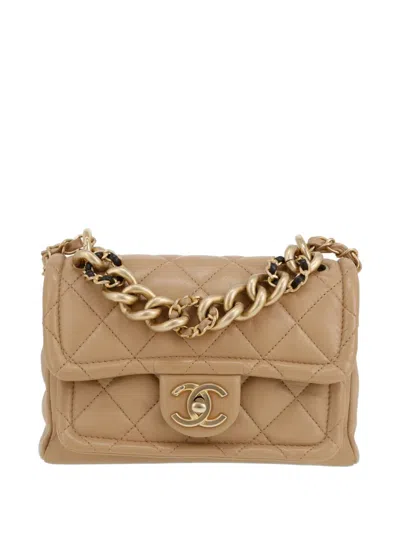 Pre-owned Chanel 2019 Mini Timeless Shoulder Bag In Neutral