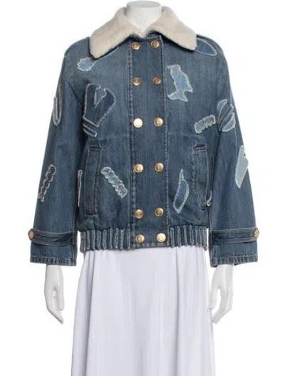 Pre-owned Chanel 2019 Paris-new York Denim Jacket In Blue