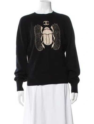 Pre-owned Chanel 2019 Paris-new York Sweater In Black