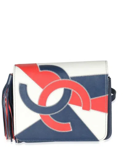 Pre-owned Chanel 2019 Patchwork Cc Crossbody Bag In Blue