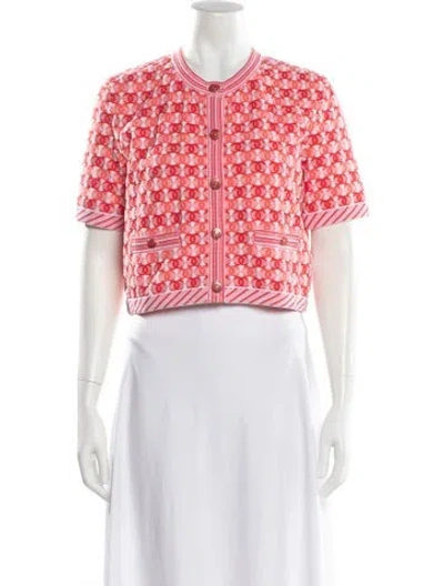 Pre-owned Chanel 2019 Patterned Sweater In Pink