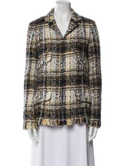 Pre-owned Chanel 2019 Plaid Print Blazer In Multi