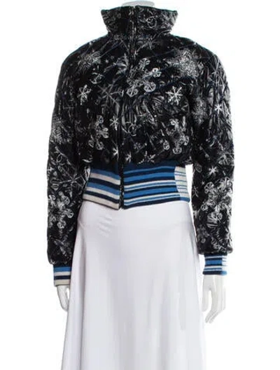 Pre-owned Chanel 2019 Printed Bomber Jacket In Black