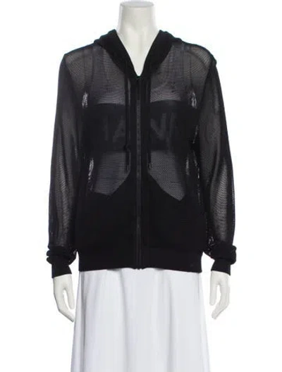 Pre-owned Chanel 2019 Printed Bomber Jacket In Black