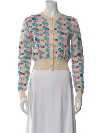 Pre-owned Chanel 2019 Printed Sweater In Neutral