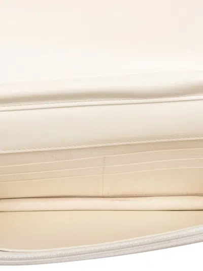 Pre-owned Chanel 2019 Quilted Caviar Boy Wallet On Chain Crossbody Bag In White