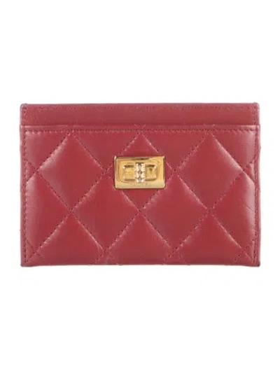 Pre-owned Chanel 2019 Reissue Card Holder Card Holder In Red