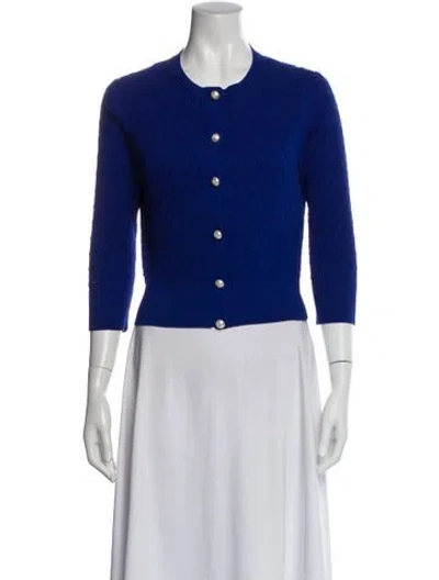 Pre-owned Chanel 2019 Scoop Neck Sweater In Blue