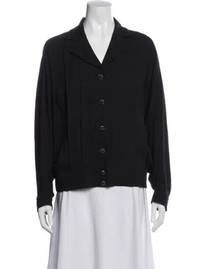 Pre-owned Chanel 2019 Silk Blazer In Black