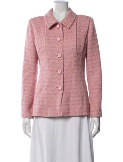 Pre-owned Chanel 2019 Silk Blazer In Pink