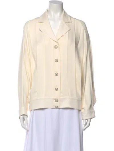 Pre-owned Chanel 2019 Silk Blouse In Neutral