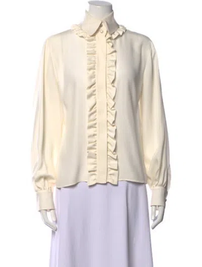 Pre-owned Chanel 2019 Silk Blouse In Neutrals
