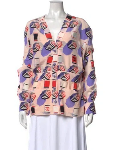 Pre-owned Chanel 2019 Silk Blouse In Pink