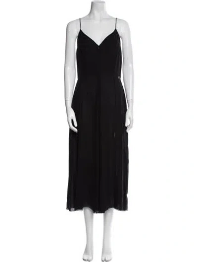 Pre-owned Chanel 2019 Silk Jumpsuit In Black