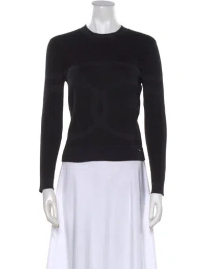 Pre-owned Chanel 2019 Silk Sweater In Black