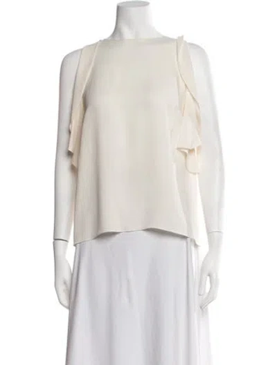 Pre-owned Chanel 2019 Silk Top In Neutrals
