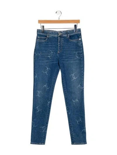 Pre-owned Chanel 2019 Skinny Leg Jeans In Blue