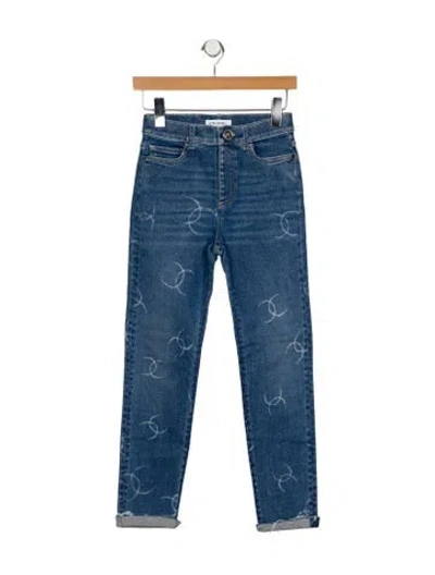 Pre-owned Chanel 2019 Skinny Leg Jeans In Blue