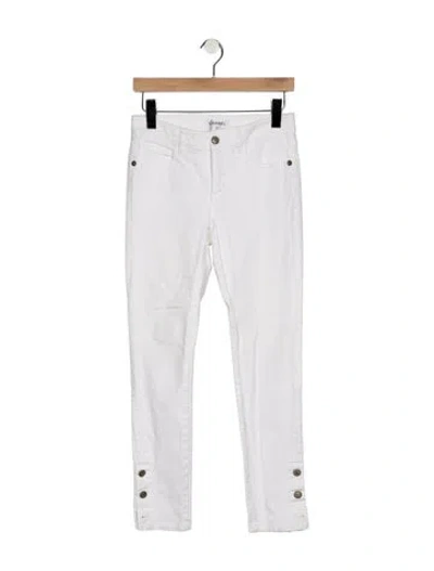 Pre-owned Chanel 2019 Skinny Leg Jeans In Blue/white