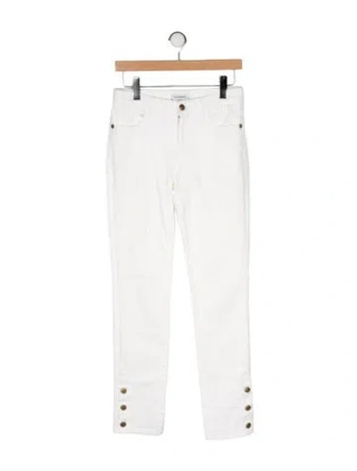 Pre-owned Chanel 2019 Skinny Leg Jeans In White