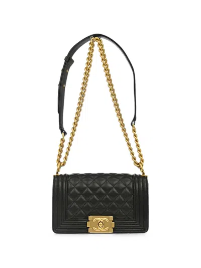 Chanel 2019 Small Boy  Quilted Shoulder Bag In Black