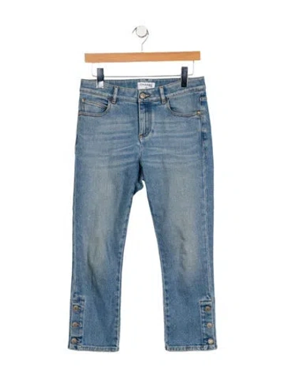 Pre-owned Chanel 2019 Straight Leg Jeans In Blue
