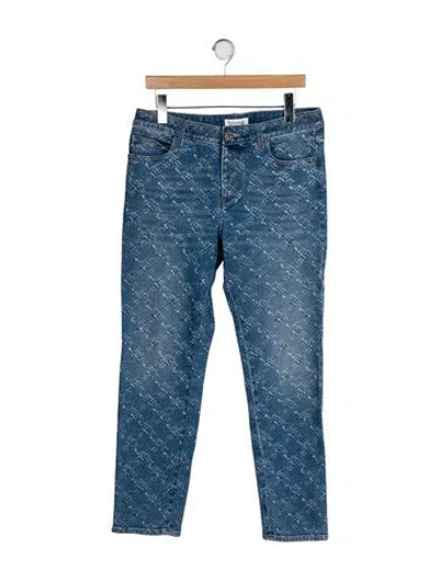 Pre-owned Chanel 2019 Straight Leg Jeans In Blue