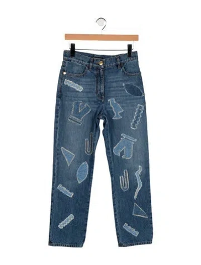 Pre-owned Chanel 2019 Straight Leg Jeans In Blue