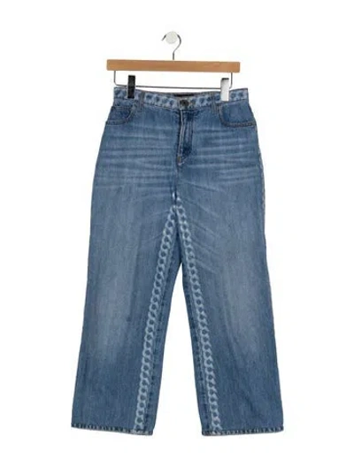 Pre-owned Chanel 2019 Straight Leg Jeans In Blue