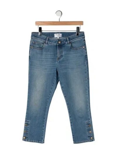 Pre-owned Chanel 2019 Straight Leg Jeans In Blue