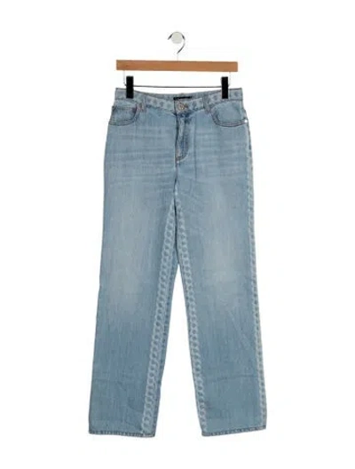 Pre-owned Chanel 2019 Straight Leg Jeans In Blue