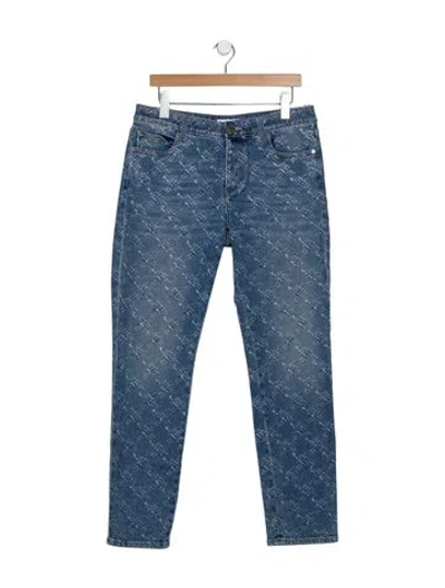 Pre-owned Chanel 2019 Straight Leg Jeans In Blue