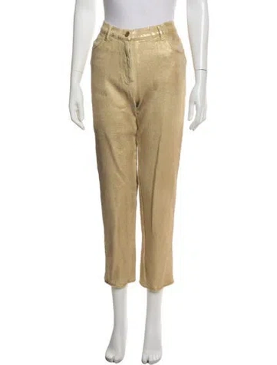 Pre-owned Chanel 2019 Straight Leg Pants In Neutrals