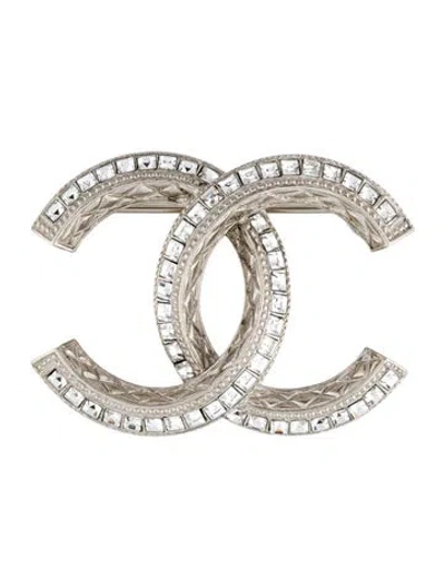 Pre-owned Chanel 2019 Strass Cc Pin Brooch In Multi