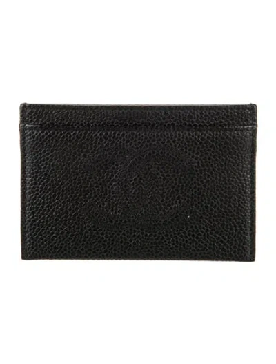 Pre-owned Chanel 2019 Timeless Card Holder Card Holder In Black