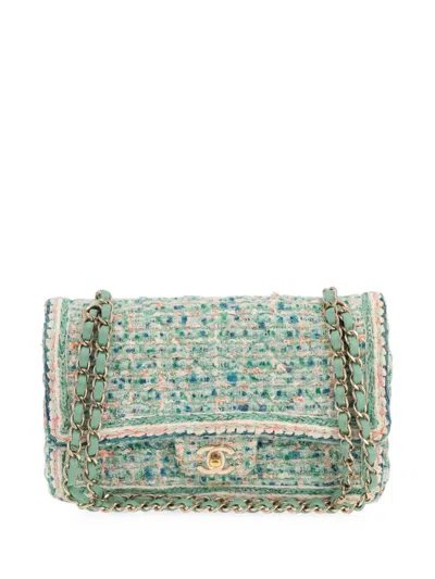 Chanel 2019 Timeless Tweed Shoulder Bag In Green