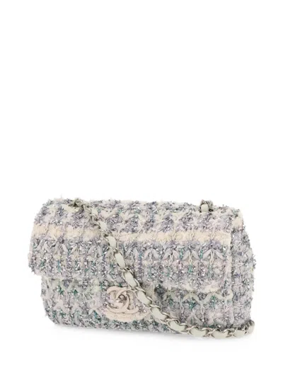 Pre-owned Chanel 2019 Timeless Tweed Shoulder Bag In Neutrals