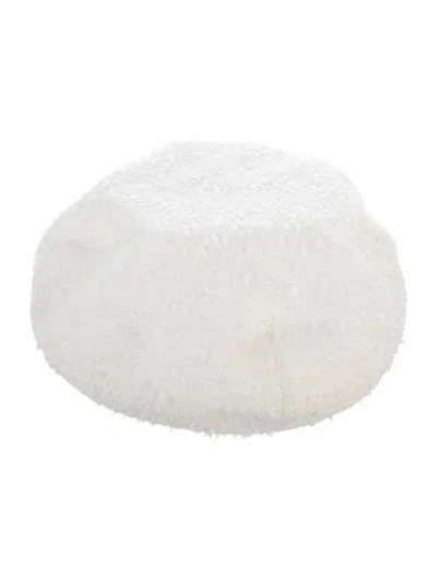 Pre-owned Chanel 2019 Tweed Beret In White