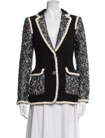 Pre-owned Chanel 2019 Tweed Blazer In Black