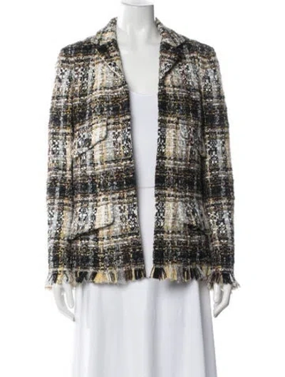 Pre-owned Chanel 2019 Tweed Blazer In Brown