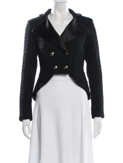 Pre-owned Chanel 2019 Tweed Evening Jacket In Black