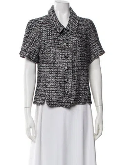 Pre-owned Chanel 2019 Tweed Evening Jacket In Gray