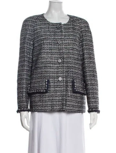 Pre-owned Chanel 2019 Tweed Jacket In Gray