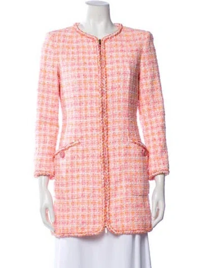 Pre-owned Chanel 2019 Tweed Jacket In Pink