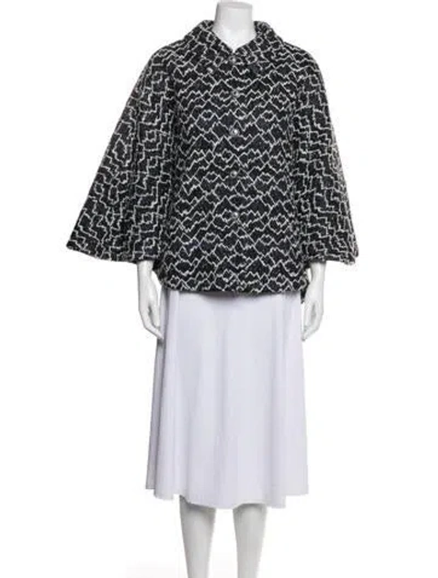 Pre-owned Chanel 2019 Tweed Pattern Coat In Black