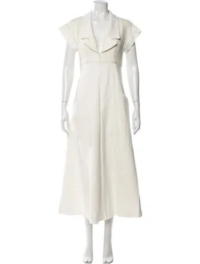 Pre-owned Chanel 2019 Tweed Pattern Jumpsuit In Neutral