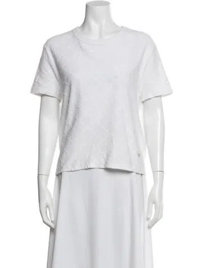 Pre-owned Chanel 2019 Tweed Pattern T-shirt In Neutrals