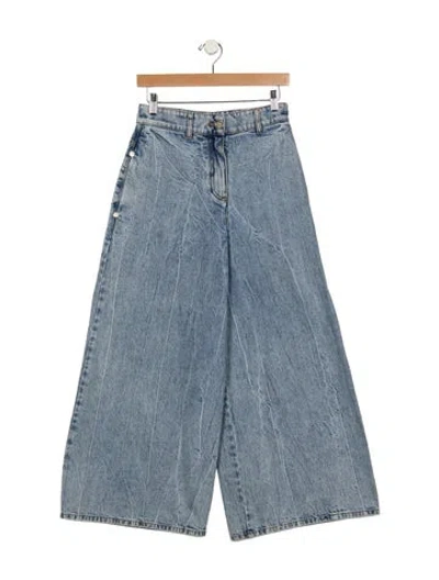 Pre-owned Chanel 2019 Wide Leg Jeans In Blue